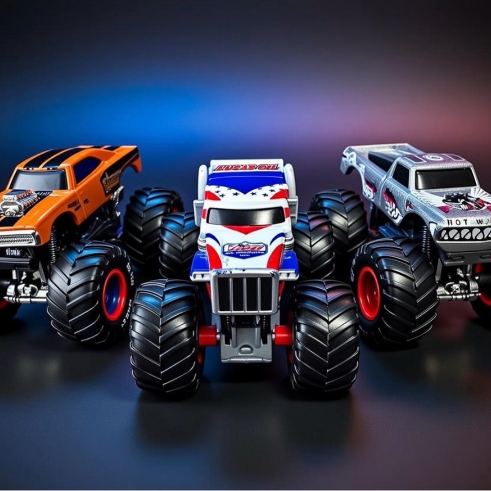 Hot Wheels Monster Trucks toy set of 3. #M1